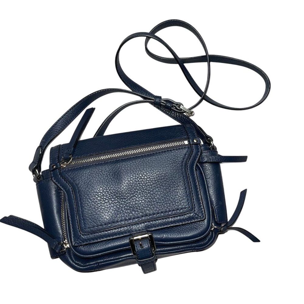 Vince Camuto Women's Blue Ink Leather Crossbody Bag Small Casual